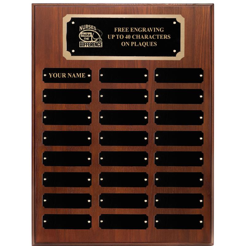 12"X16"24 PLT PRPTL WALNUT PLQ