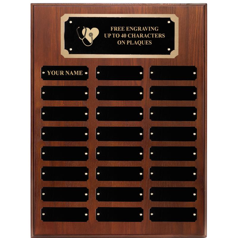 12"X16"24 PLT PRPTL WALNUT PLQ