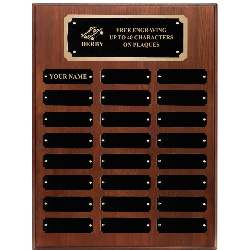 12"X16"24 PLT PRPTL WALNUT PLQ