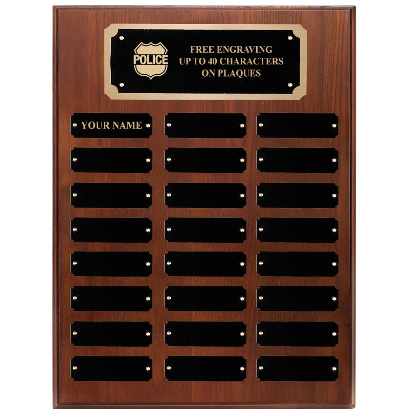 12"X16"24 PLT PRPTL WALNUT PLQ
