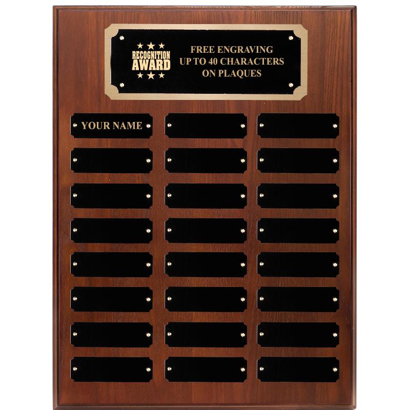 12"X16"24 PLT PRPTL WALNUT PLQ