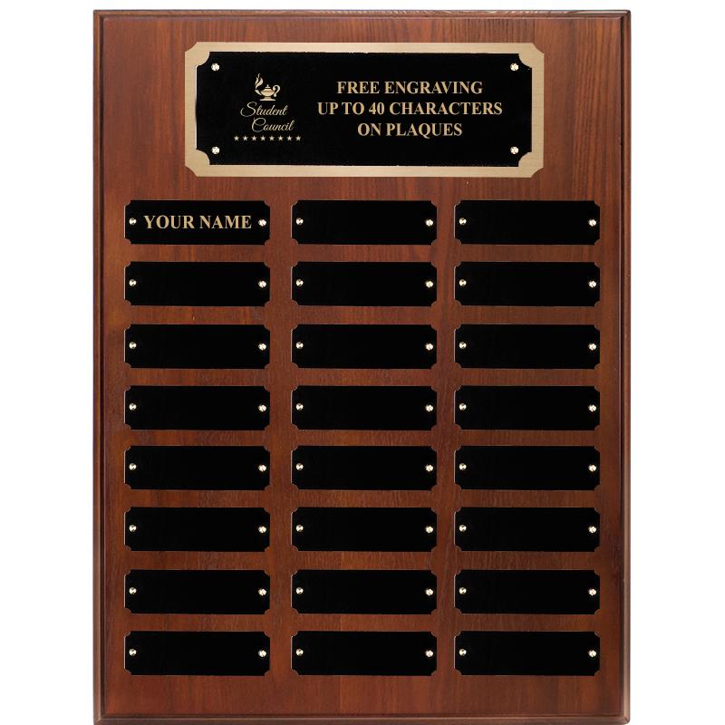 12"X16"24 PLT PRPTL WALNUT PLQ