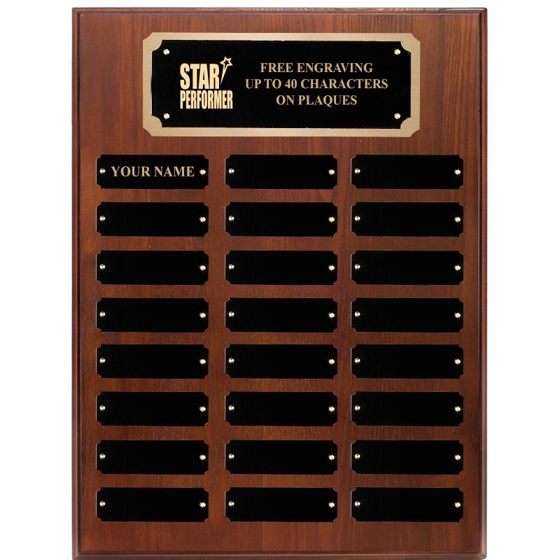 12"X16"24 PLT PRPTL WALNUT PLQ