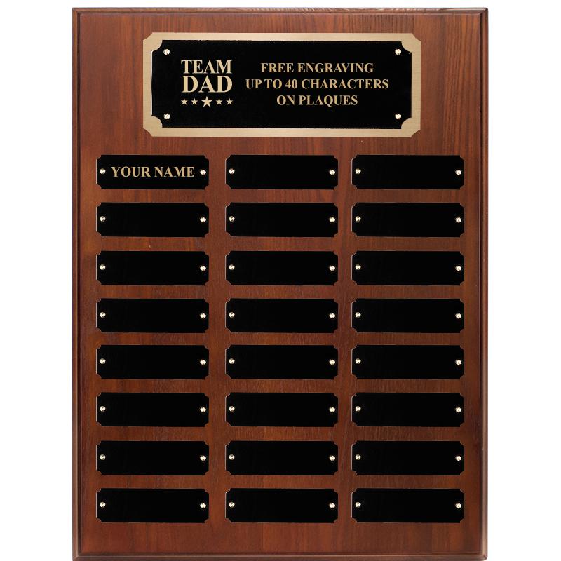 12"X16"24 PLT PRPTL WALNUT PLQ