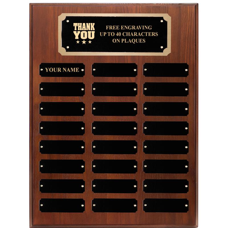 12"X16"24 PLT PRPTL WALNUT PLQ