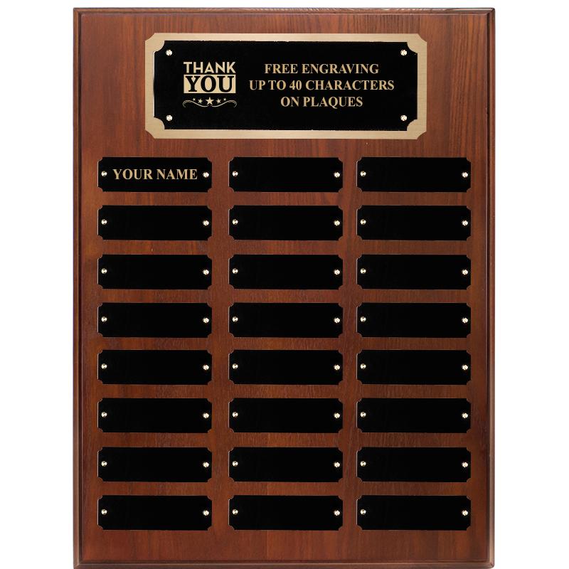 12"X16"24 PLT PRPTL WALNUT PLQ