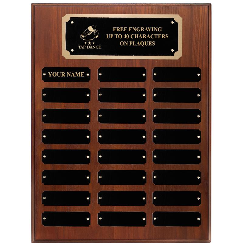 12"X16"24 PLT PRPTL WALNUT PLQ