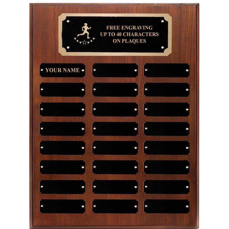 12"X16"24 PLT PRPTL WALNUT PLQ