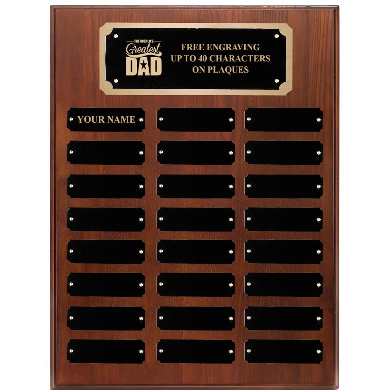12"X16"24 PLT PRPTL WALNUT PLQ