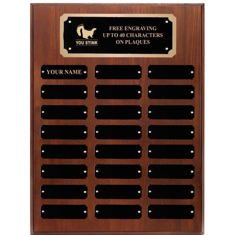 12"X16"24 PLT PRPTL WALNUT PLQ