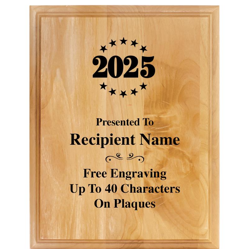 7"X9" ALDER WOOD PLAQUE