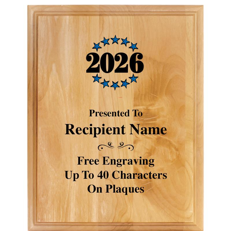 7"X9" ALDER WOOD PLAQUE