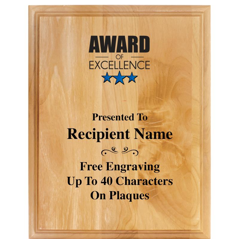 7"X9" ALDER WOOD PLAQUE