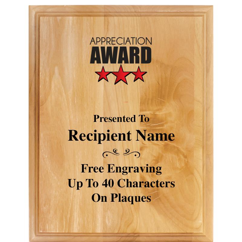 7"X9" ALDER WOOD PLAQUE