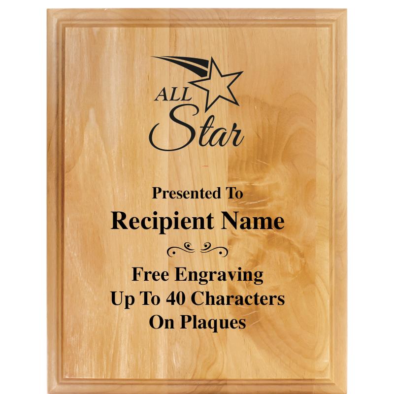 7"X9" ALDER WOOD PLAQUE