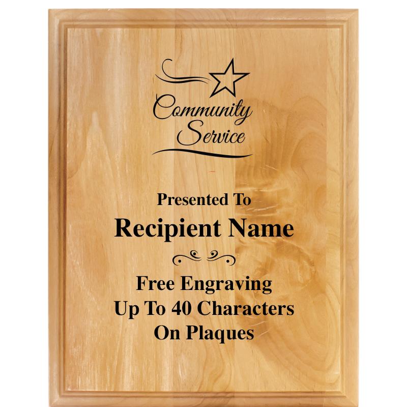 7"X9" ALDER WOOD PLAQUE