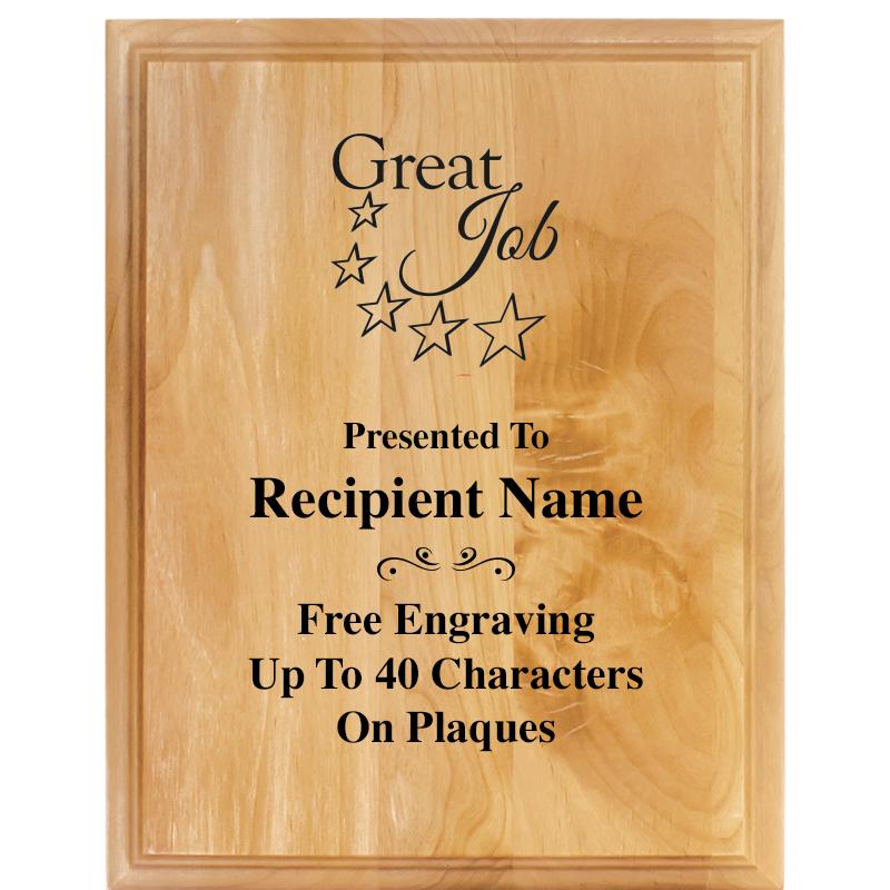 7"X9" ALDER WOOD PLAQUE