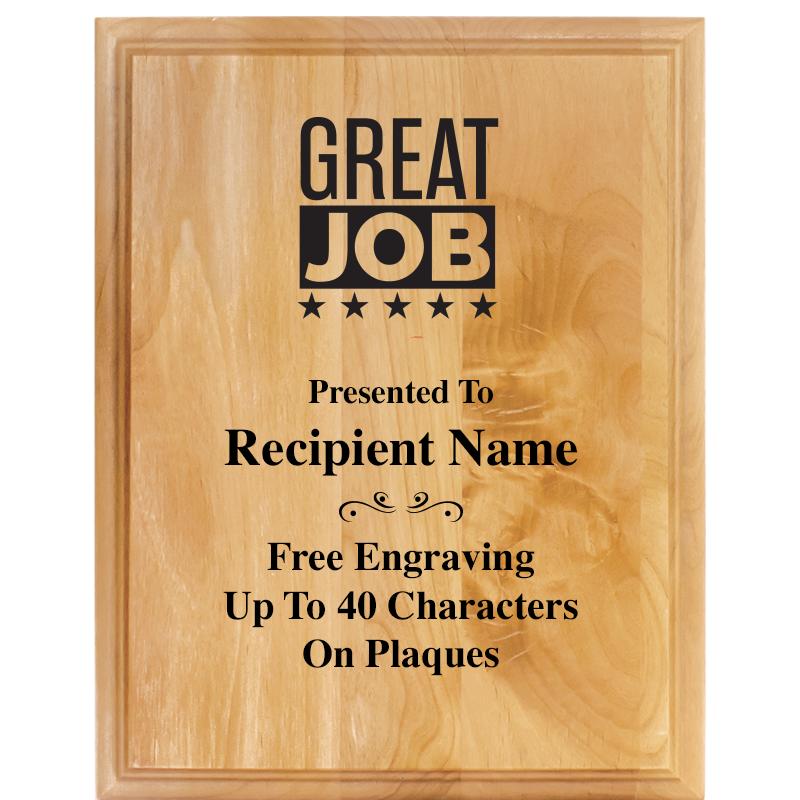 7"X9" ALDER WOOD PLAQUE