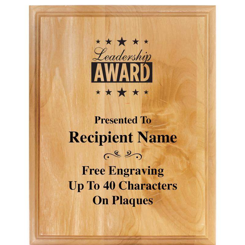 7"X9" ALDER WOOD PLAQUE