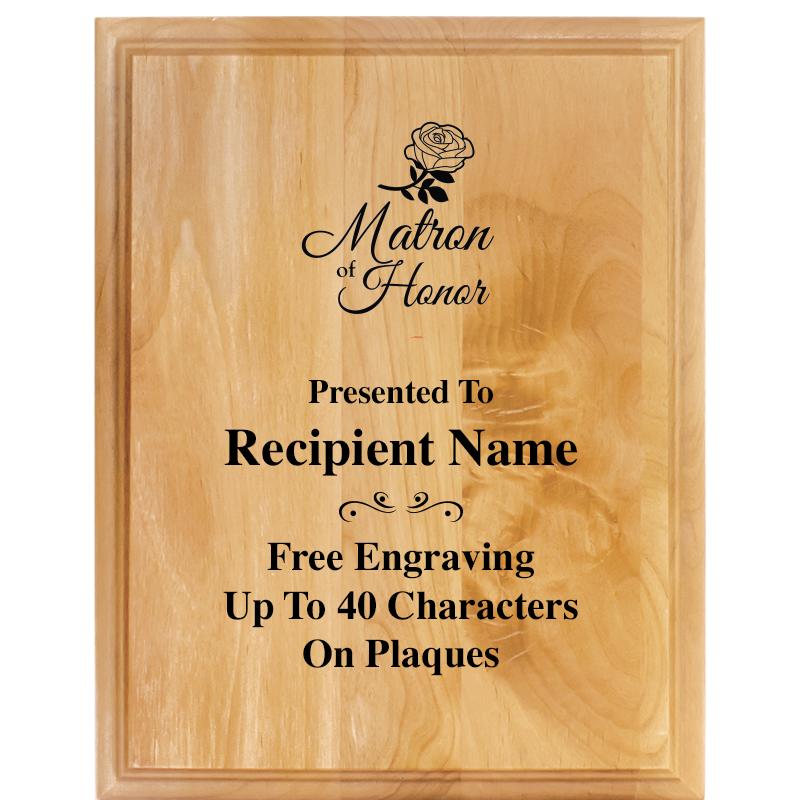 7"X9" ALDER WOOD PLAQUE