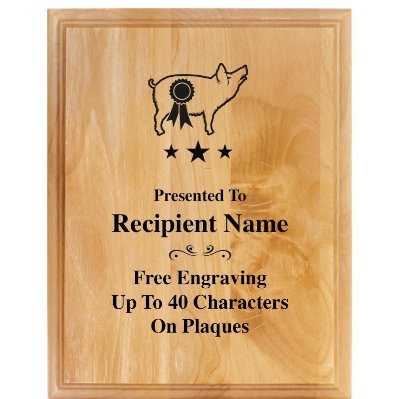 7"X9" ALDER WOOD PLAQUE