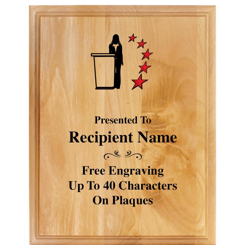 7"X9" ALDER WOOD PLAQUE