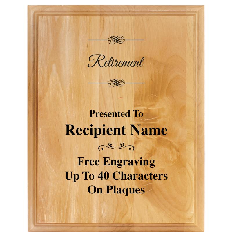 7"X9" ALDER WOOD PLAQUE