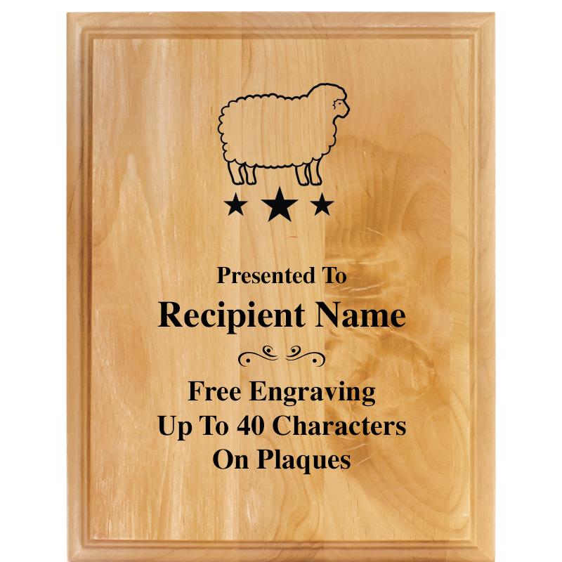 7"X9" ALDER WOOD PLAQUE