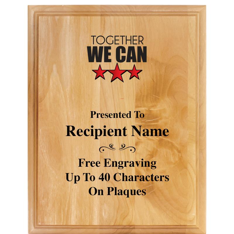 7"X9" ALDER WOOD PLAQUE