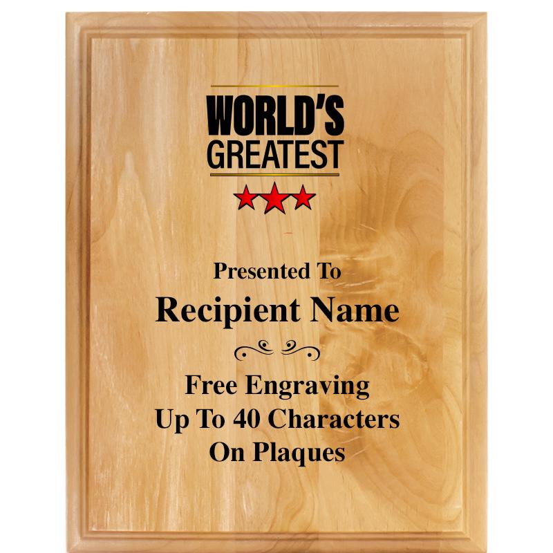 7"X9" ALDER WOOD PLAQUE