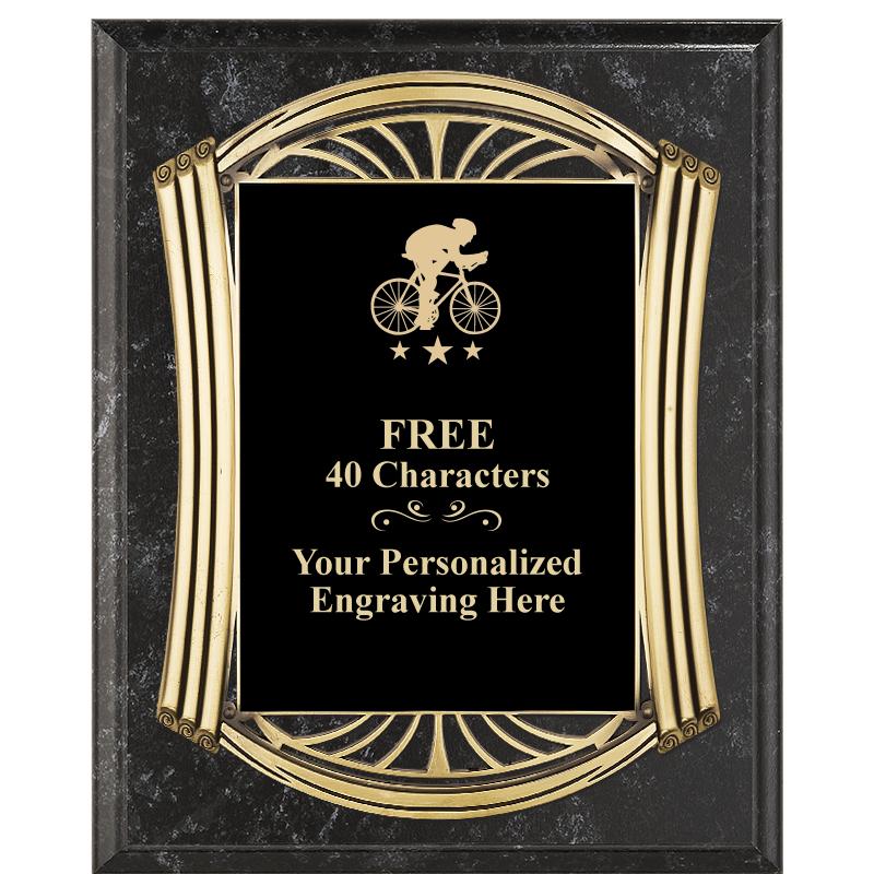 10.5X13 ROMAN BK MRBL W GLD PQ