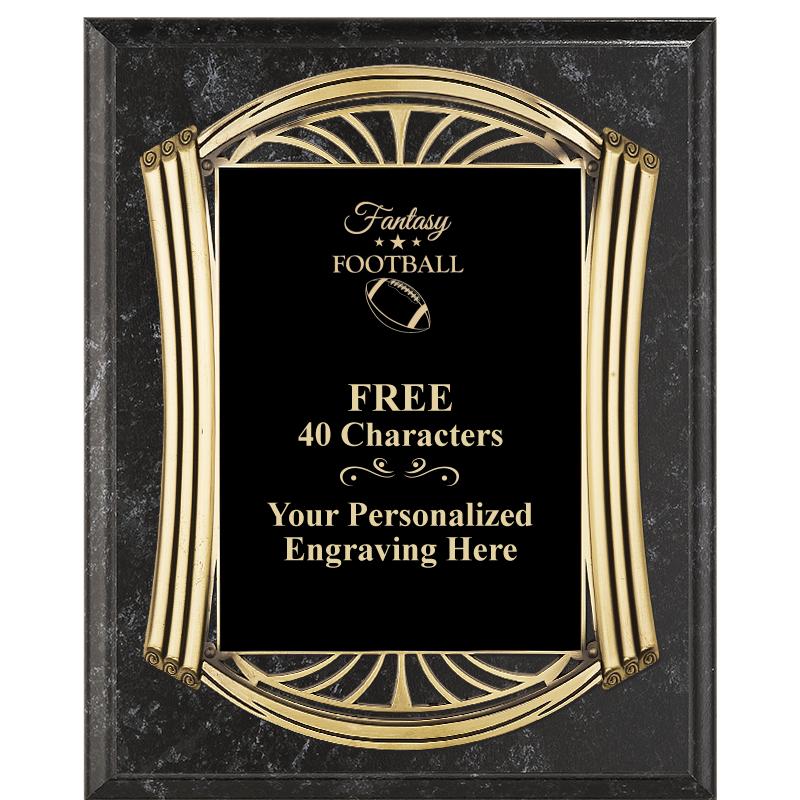 10.5X13 ROMAN BK MRBL W GLD PQ