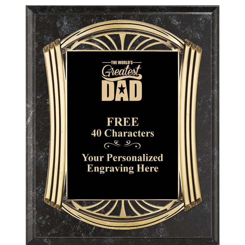 10.5X13 ROMAN BK MRBL W GLD PQ