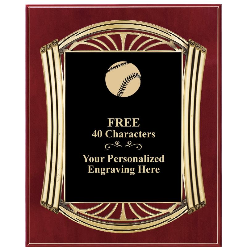 10.5X13 ROMAN CHERRY W GLD PLQ