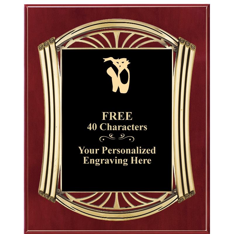 10.5X13 ROMAN CHERRY W GLD PLQ