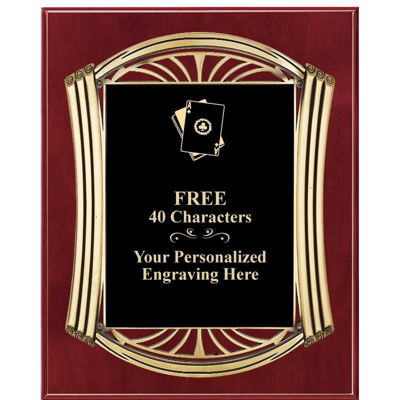 10.5X13 ROMAN CHERRY W GLD PLQ