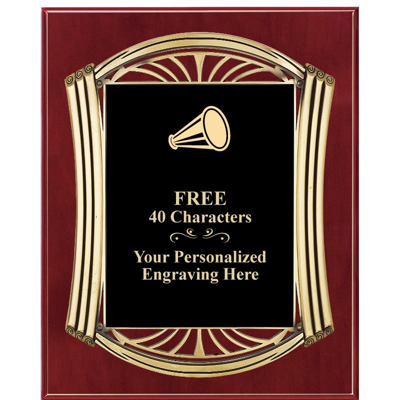 10.5X13 ROMAN CHERRY W GLD PLQ