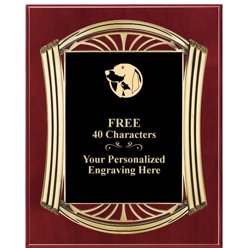 10.5X13 ROMAN CHERRY W GLD PLQ