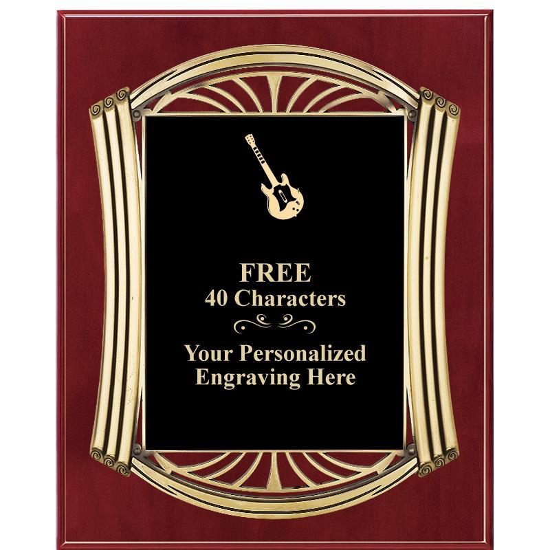 10.5X13 ROMAN CHERRY W GLD PLQ