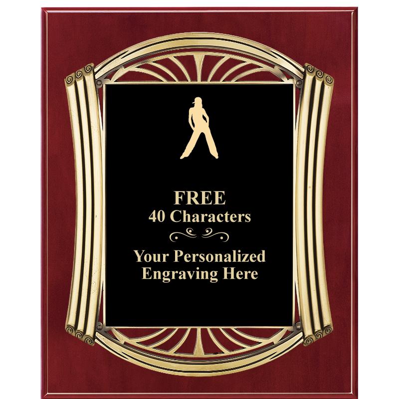 10.5X13 ROMAN CHERRY W GLD PLQ