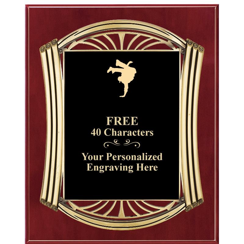 10.5X13 ROMAN CHERRY W GLD PLQ