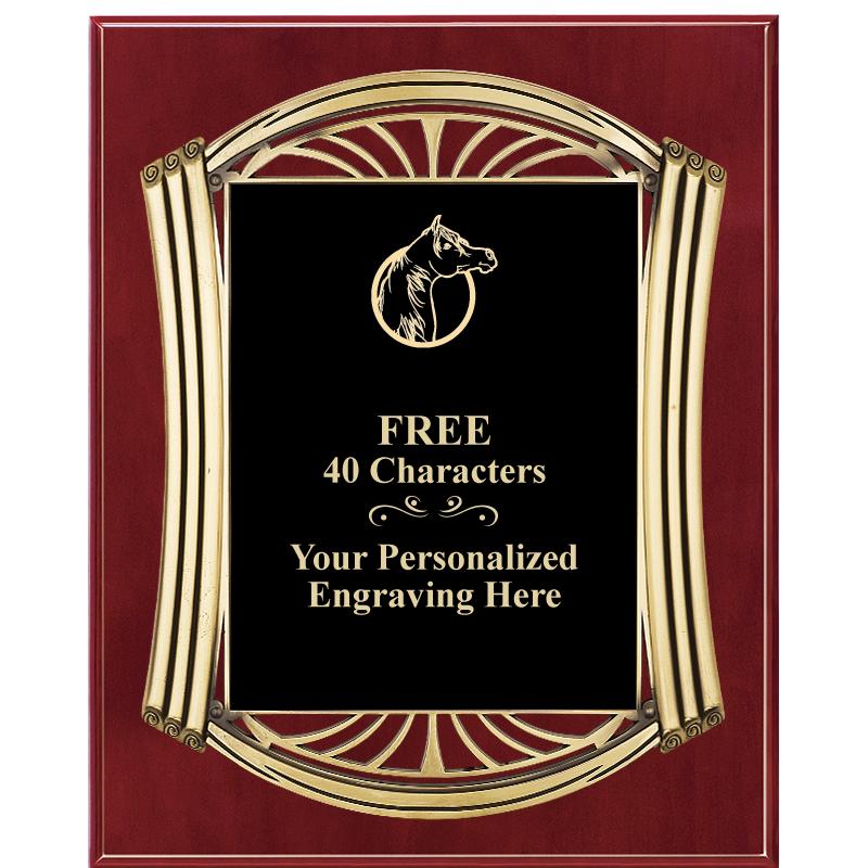 10.5X13 ROMAN CHERRY W GLD PLQ