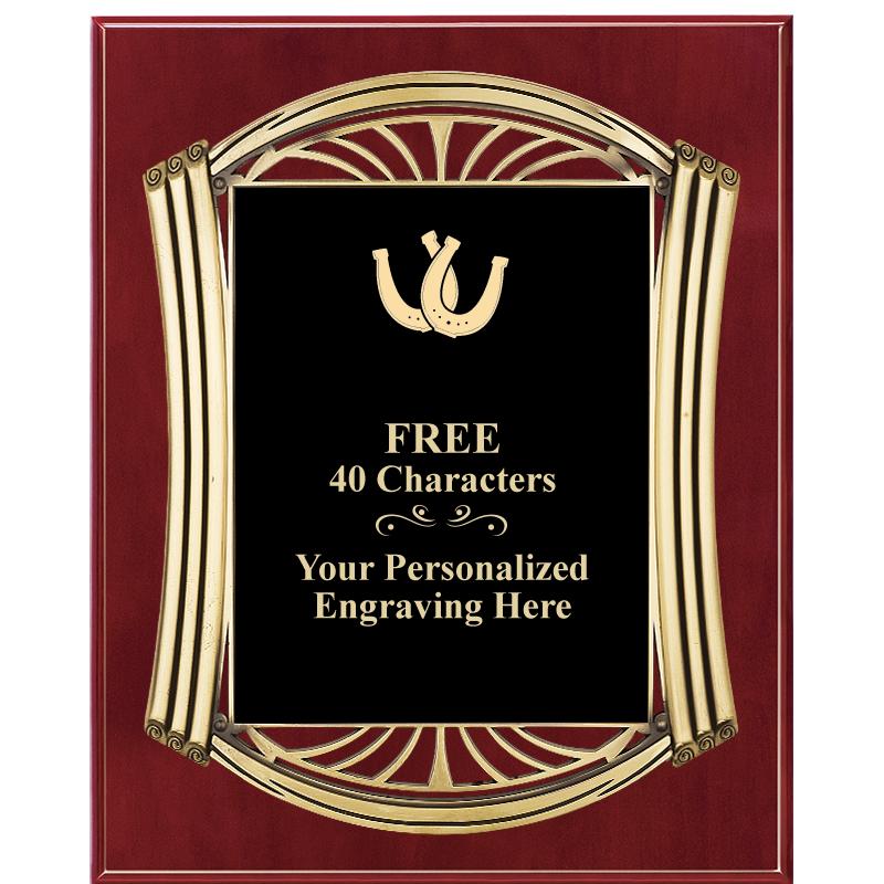 10.5X13 ROMAN CHERRY W GLD PLQ