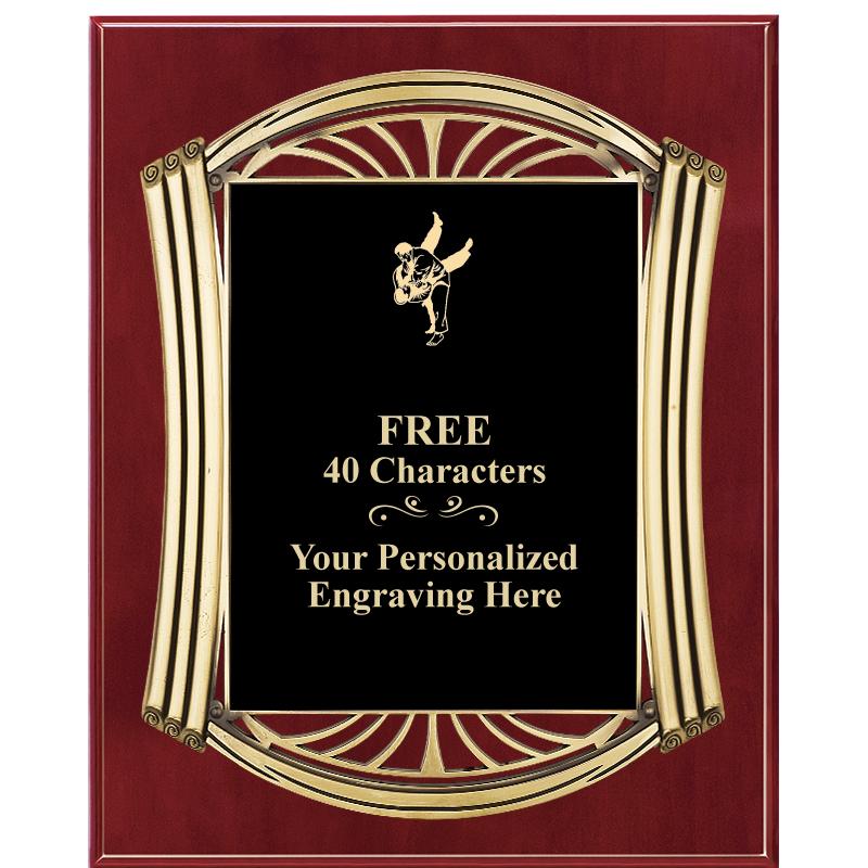 10.5X13 ROMAN CHERRY W GLD PLQ