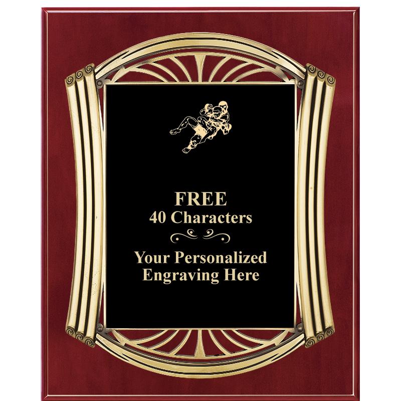 10.5X13 ROMAN CHERRY W GLD PLQ