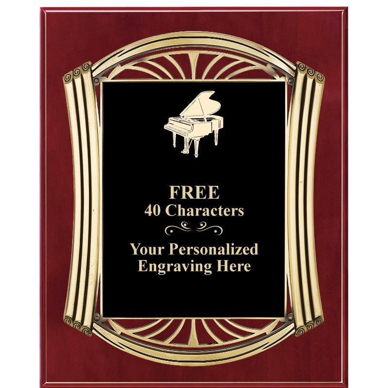 10.5X13 ROMAN CHERRY W GLD PLQ