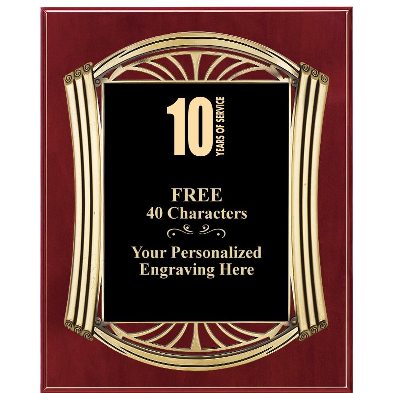 10.5X13 ROMAN CHERRY W GLD PLQ