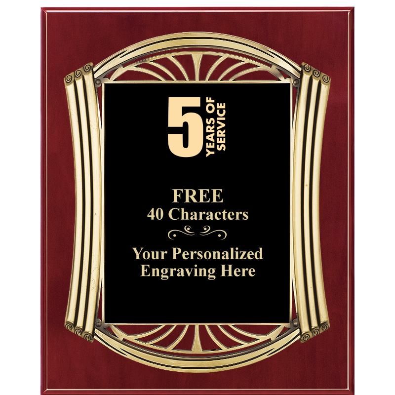 10.5X13 ROMAN CHERRY W GLD PLQ