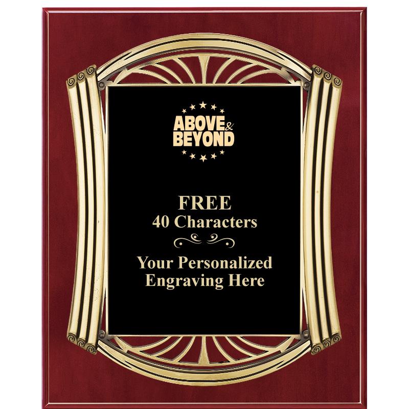 10.5X13 ROMAN CHERRY W GLD PLQ