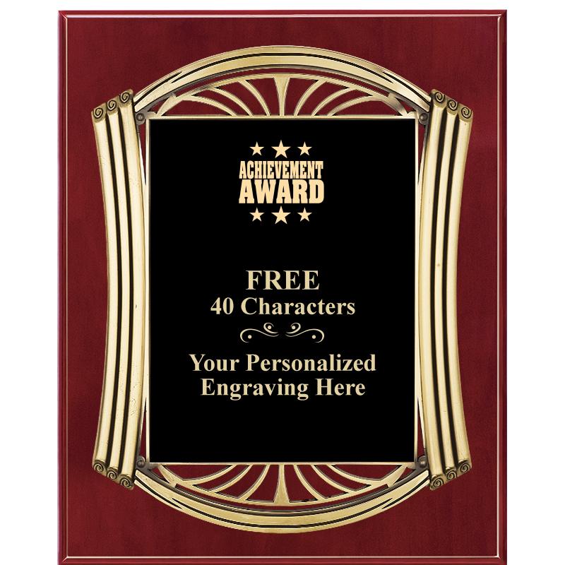 10.5X13 ROMAN CHERRY W GLD PLQ